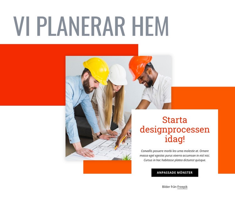 Vi planerar hem HTML-mall