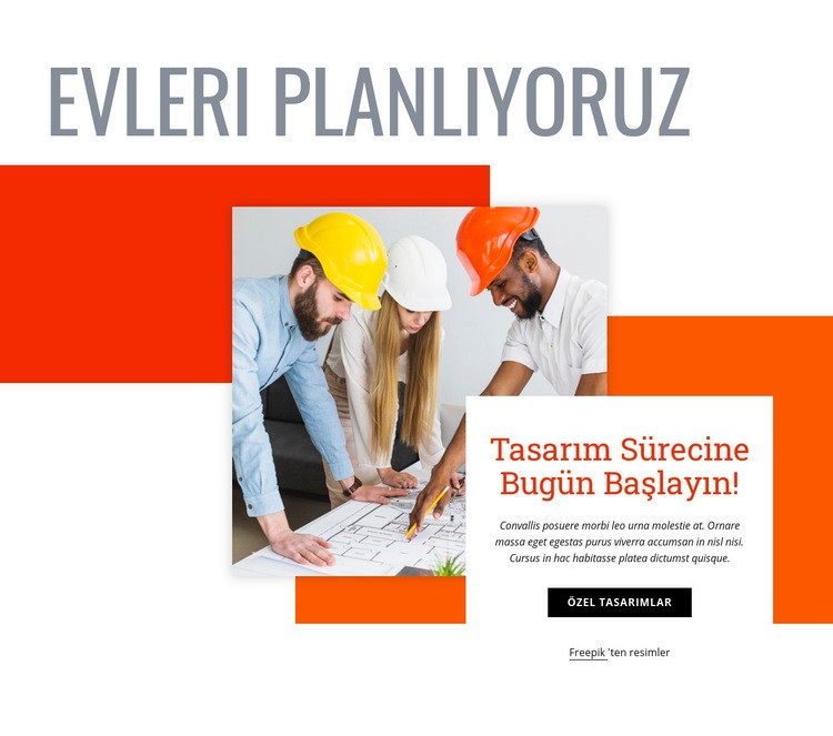 Evleri planlıyoruz HTML Şablonu