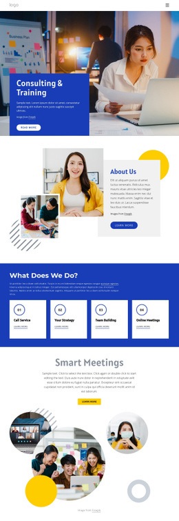 Consulting And Training - Simple Webpage Design