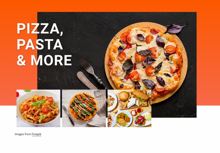 Pizza and pasta WordPress Website Builder