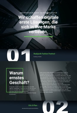 Digitale Erste Lösungen Zielseitenvorlage