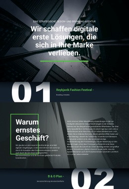 Site-Vorlage Für Digitale Erste Lösungen