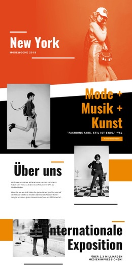 Mode & Musik HTML-Vorlage