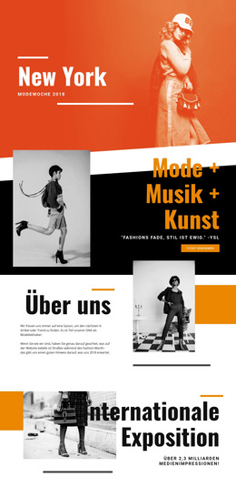 Design-Layout-Funktionalität Für Mode & Musik