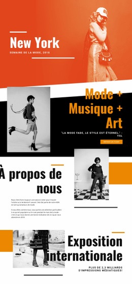 Mode Et Musique - Conception De Site Web Ultime