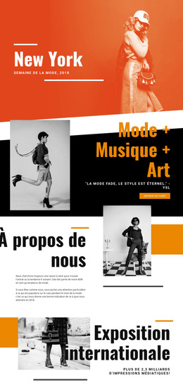 Mode Et Musique - Modèle Web