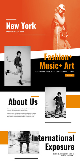 Homepage Sections For Fashion & Music