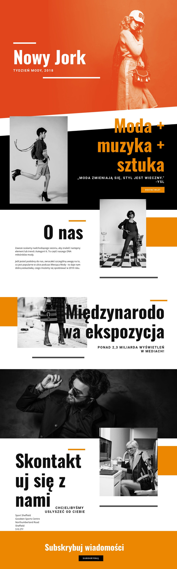 Moda i muzyka Szablon HTML