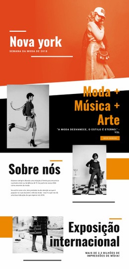 Moda E Música - Página Inicial De Arrastar E Soltar