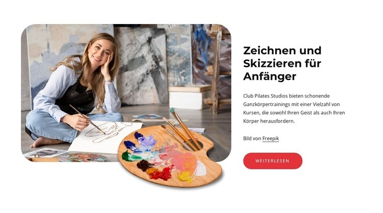 Zeichnen und Skizzieren für Anfänger HTML Website Builder