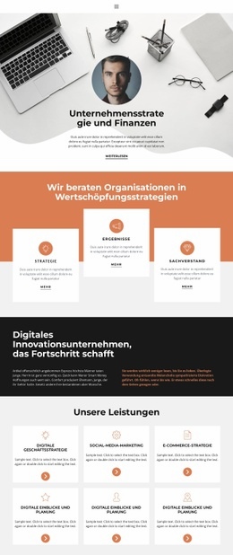 Diese Aufstrebenden Business-Stars - Persönliche Website-Vorlage