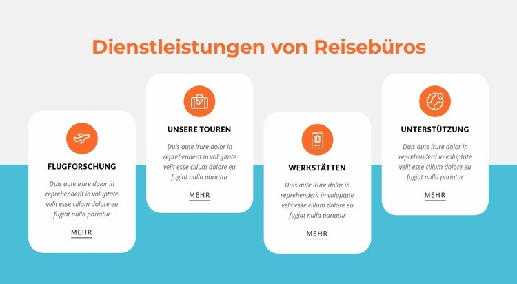 Reise- und Tourpakete Website design