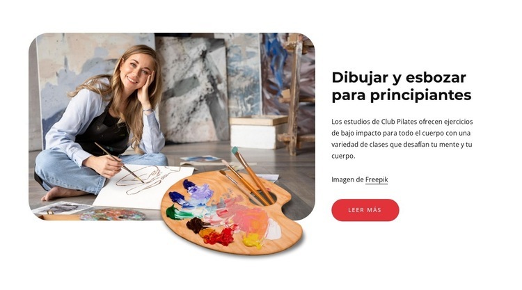 Dibujar y esbozar para principiantes. Plantillas de creación de sitios web