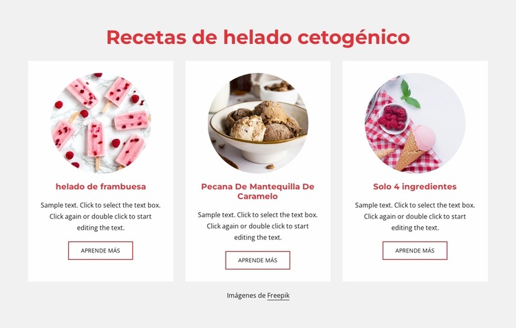 recetas de helado keto Plantilla Joomla