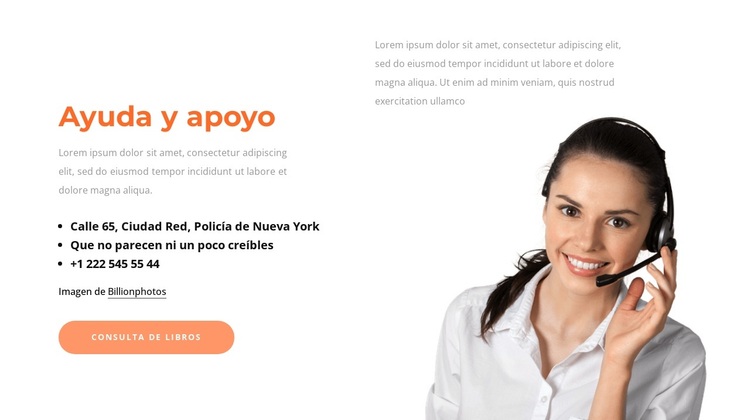 bloque de apoyo Tema de WordPress