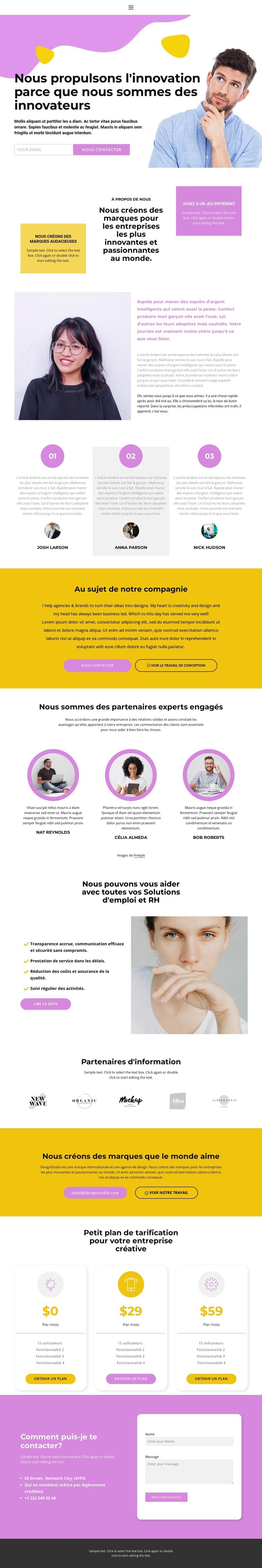 Les conceptions de sites Web les plus populaires Modèles de constructeur de sites Web