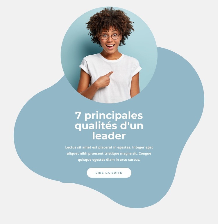 7 principales qualités d'un leader Maquette de site Web