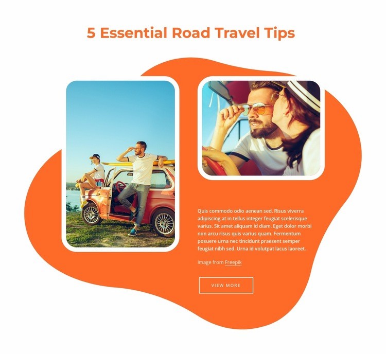 Plan an epic road trip Homepage Design