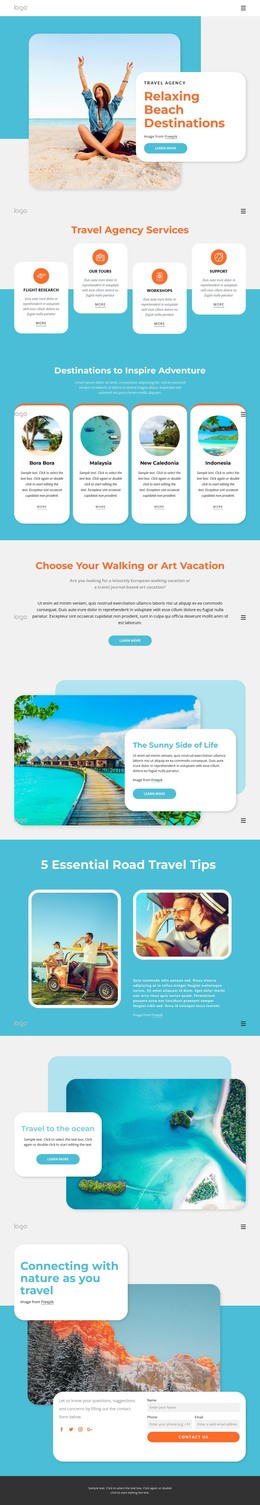 Camping in National Park - HTML Template by Nicepage