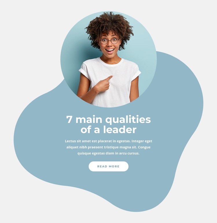 7 main qualities of a leader HTML5 Template