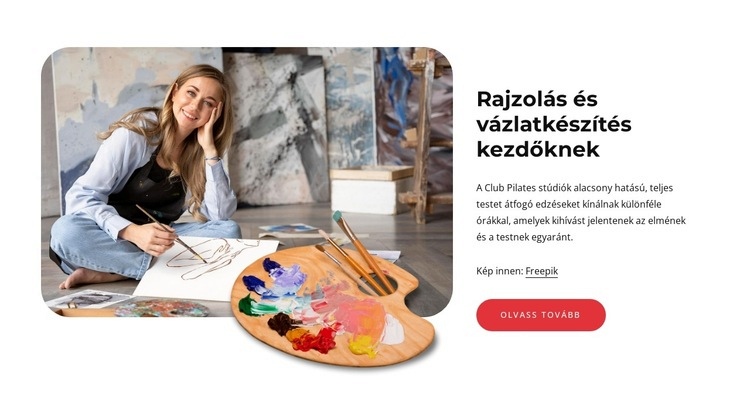 Rajz és vázlat kezdőknek Weboldal sablon