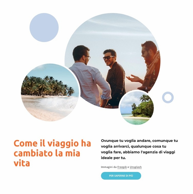 Guida di viaggio per piccoli gruppi Mockup del sito web