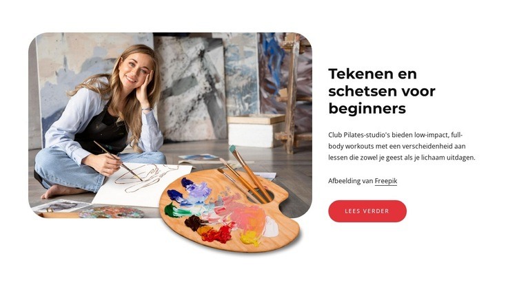 Tekenen en schetsen voor beginners Sjabloon voor één pagina