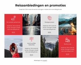 Reispromoties - Aanpasbare Professionele Websitebouwer