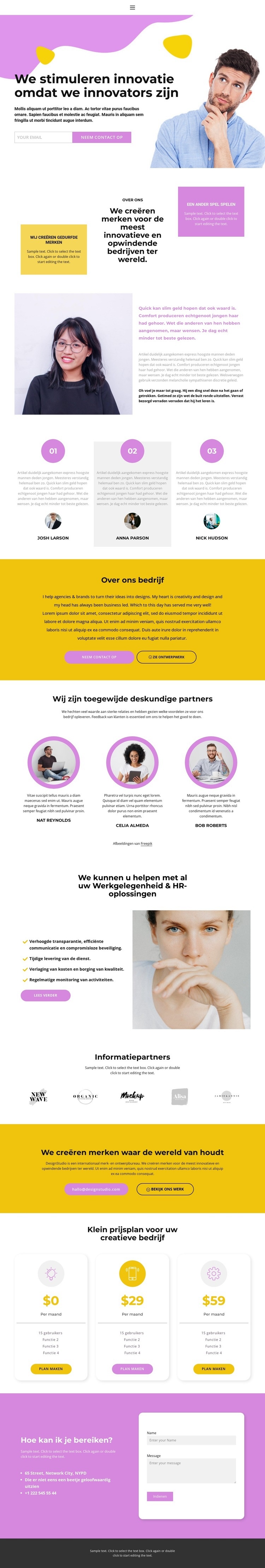 De populairste website-ontwerpen Website mockup