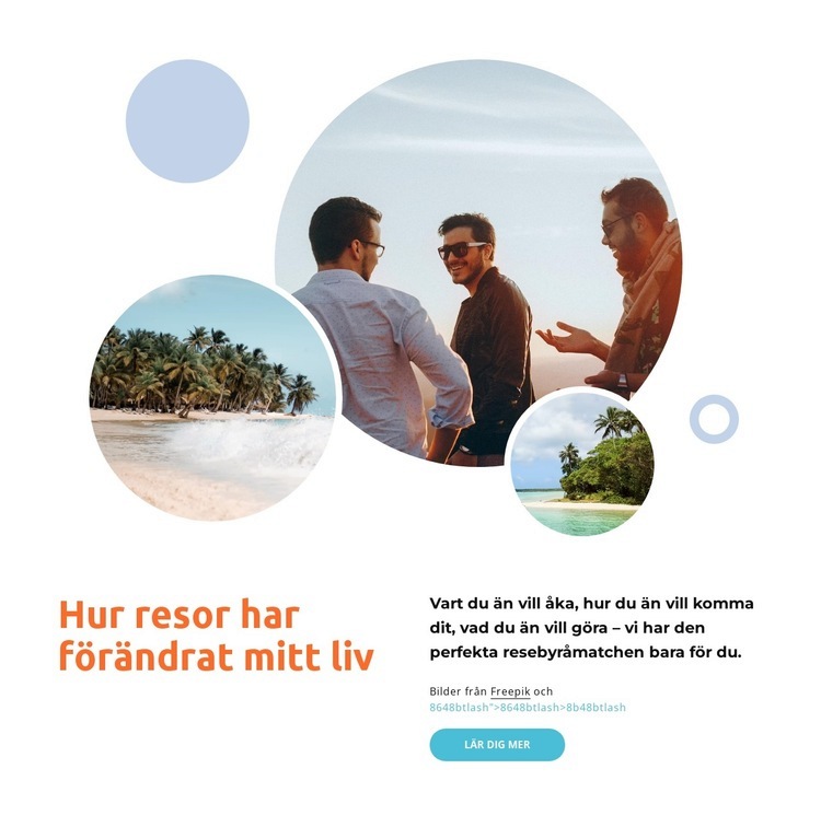 Reseguide för liten grupp Hemsidedesign