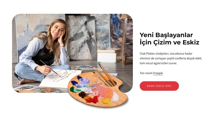 Yeni başlayanlar için çizim ve eskiz Html Web Sitesi Oluşturucu