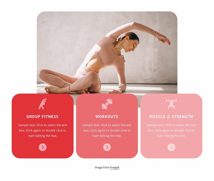 Our classes and workouts Website Builder Templates