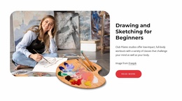 Drawing And Sketching For Beginners - Web Template