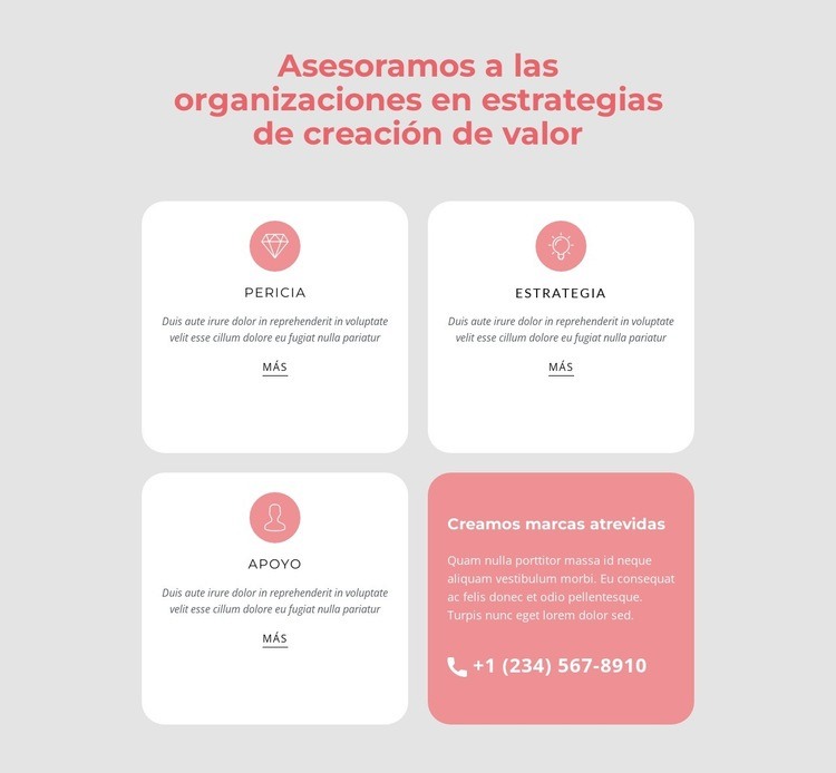 empresa de servicios profesionales Maqueta de sitio web