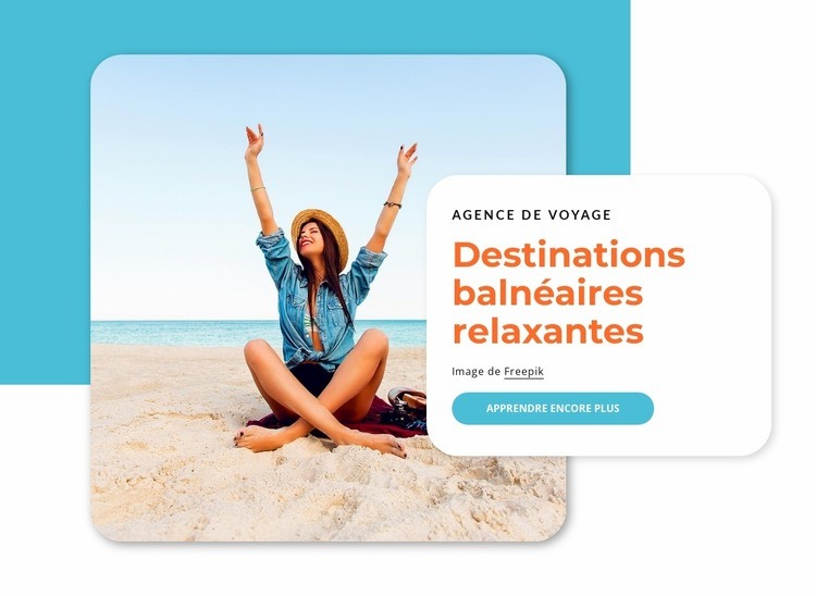 Destinations balnéaires relaxantes Conception de site Web