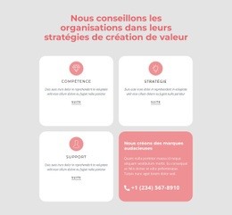 Société De Services Professionnels - Modèle De Fonctionnalité D'Une Page