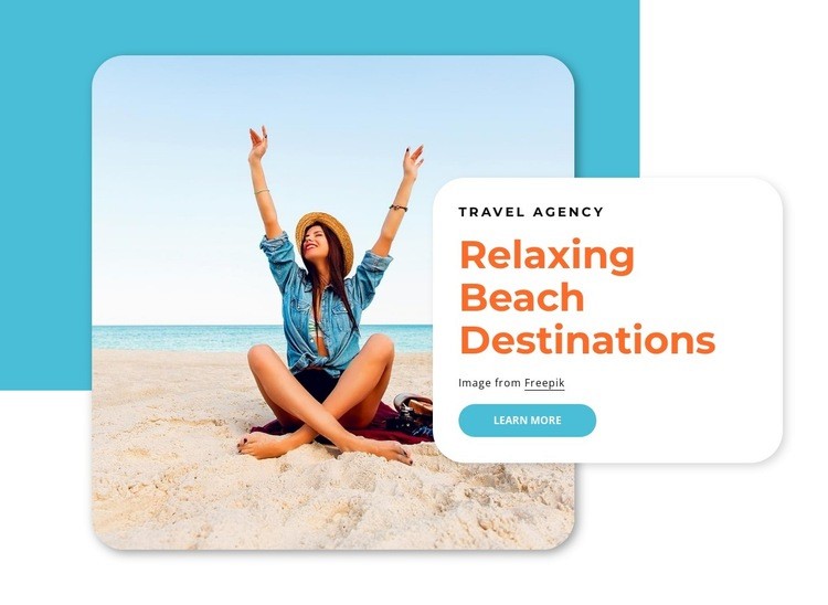 Relaxing beach destinations Homepage Design