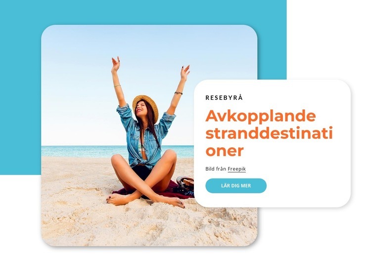 Avkopplande stranddestinationer CSS -mall