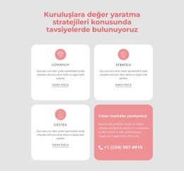 Profesyonel Hizmet Şirketi Için Web Sitesi Modeli Oluşturucu