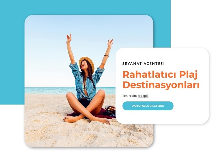 Rahatlatıcı plaj destinasyonları Web sitesi tasarımı