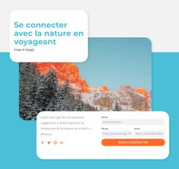 Voyage Nature Modèle De Site Web HTML CSS