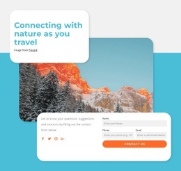 Nature-oriented travel - Html Code Example by Nicepage