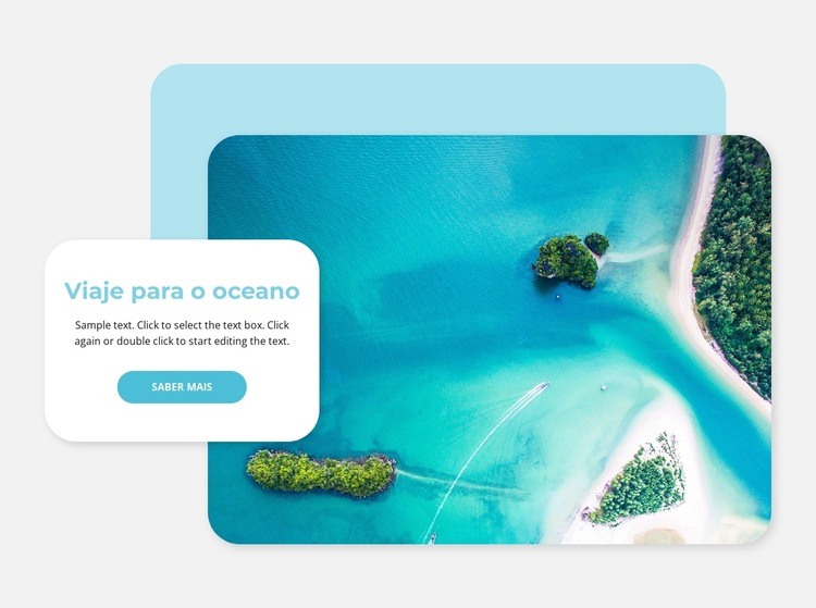 Viajar para o oceano Landing Page