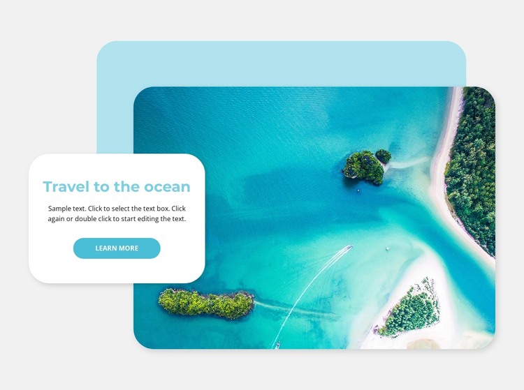 Travel to ocean Web Design