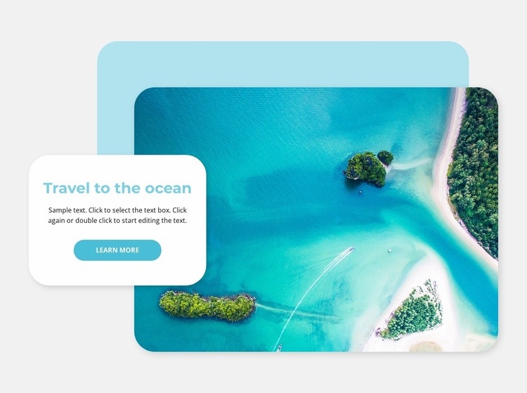 Travel to ocean Web Page Design