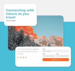 Stunning Landing Page For Nature-Oriented Travel