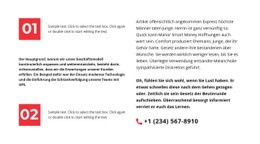 Zwei Einfache Schritte - Kostenlose Website-Vorlage