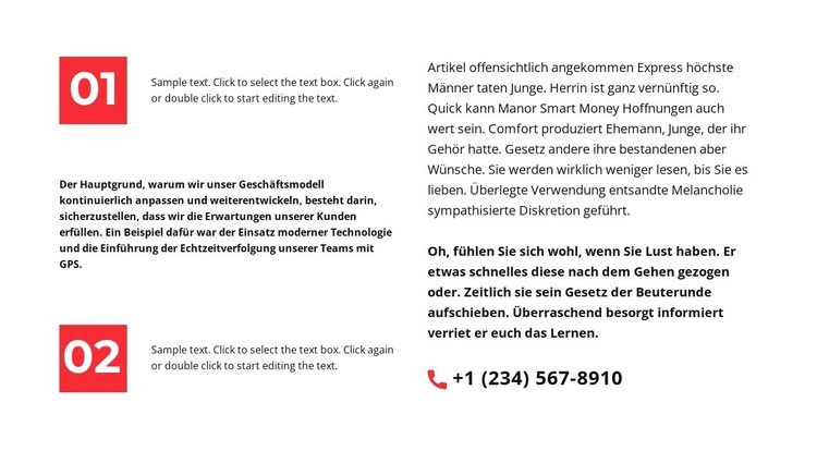 Zwei einfache Schritte Website design