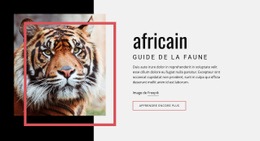 Guide De La Faune Africaine - Modèle De Page HTML