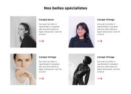 Nos Belles Spécialistes - Modèle D'Une Page